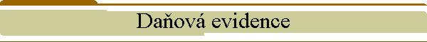 Daňov evidence